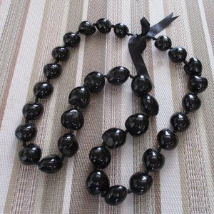 Kukui Nut Necklace on Ribbon